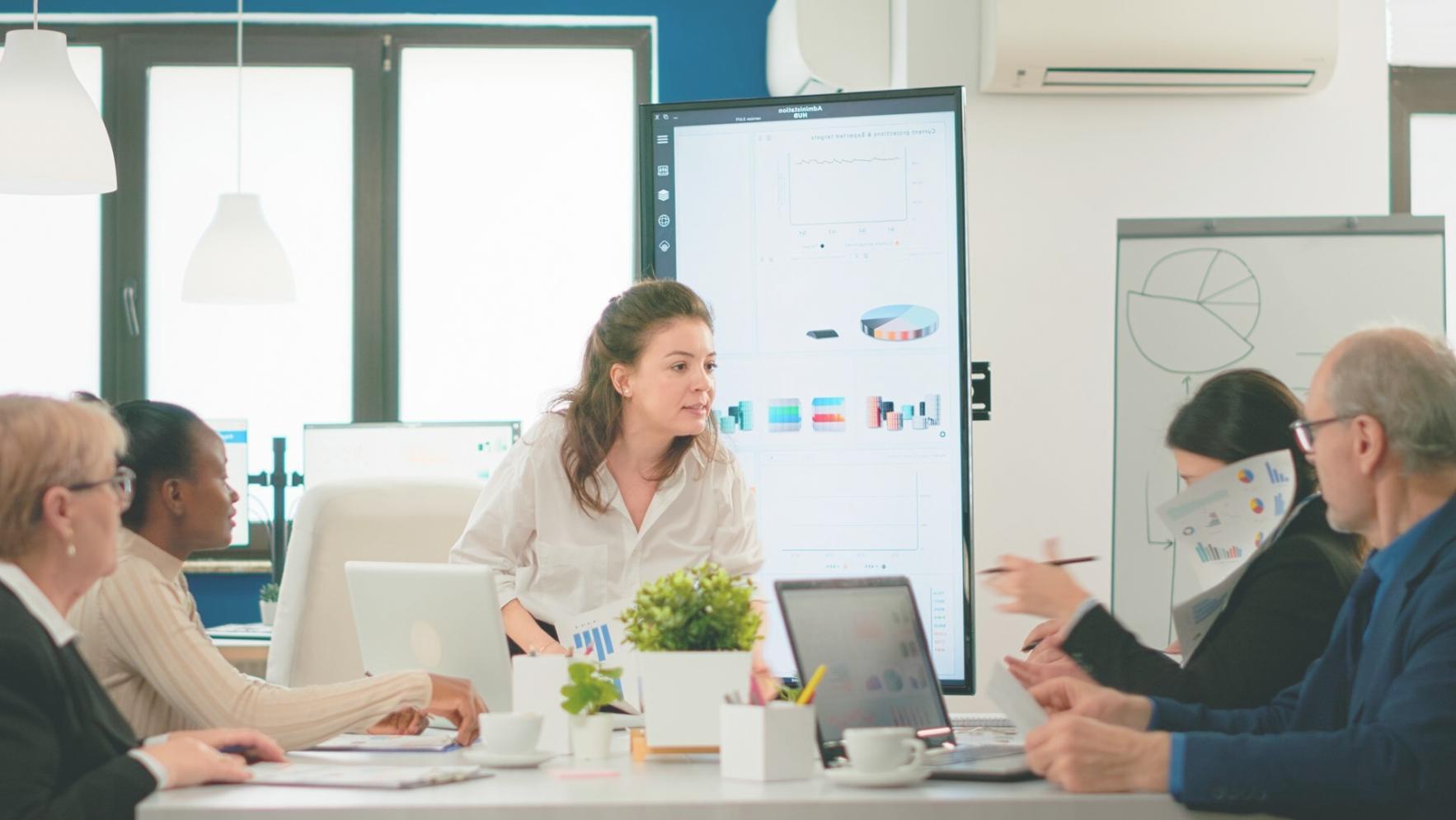 Financial analysis workspace with charts and data visualization tools